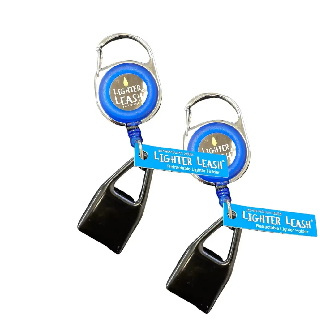 Retractable Original Lighter Holder Assorted Color 2pk CHROME SERIES
