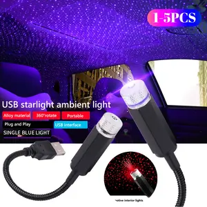 USB Powered LED Starry Sky Projector Light for Car Roof Romantic Galaxy Night Light Ambient Ceiling Decor Lamp for Vehicle Interior Bedroom Travel Gift Mood Lighting