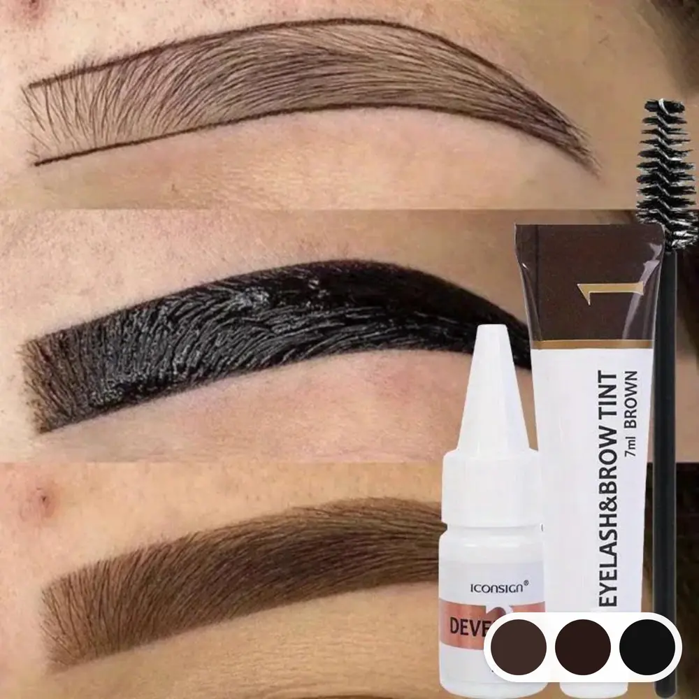2 in 1 Eyelash and Eyebrow Tinting Kit - Professional Beauty Makeup Tool to Apply Tint, Suitable for Daily Use