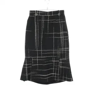 Pre-owned Other Wool Small Leather Goods ADORE Classical Tweed Skirt