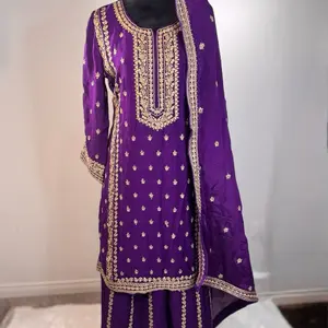 Purple 3 pcs gaharara