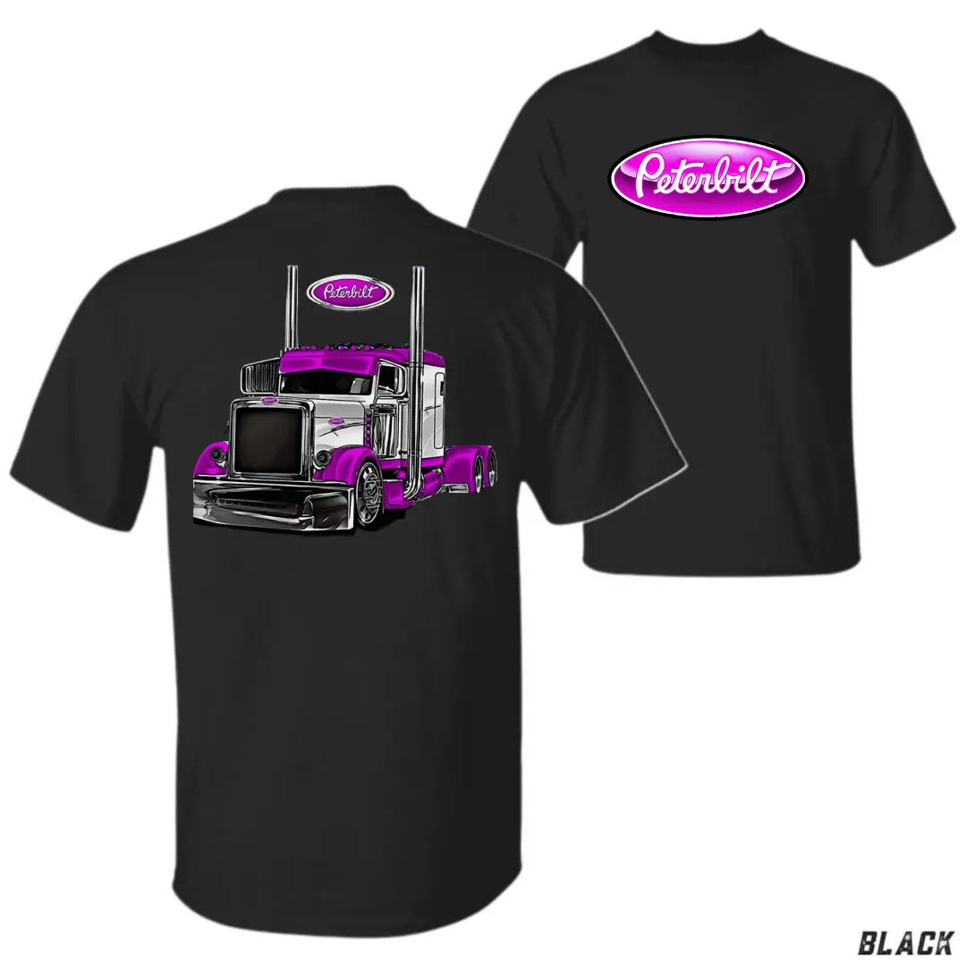 Peterbilt Highway Beast Cotton T-Shirt, Unisex Casual Classic Prints, Comfort Top, Fierce Truck Graphic, Relaxed Fit for Long Drives, Awesome Gift for Trucking Enthusiasts
