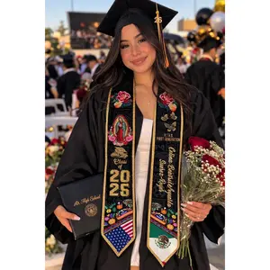 Custom Mexican Graduation Stole, Mexican Flag Graduation Sash 2026, Mexico Pattern Stole, Custom Name & School Sash Senior Graduation Gift
