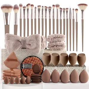 Classic Face Brush Set, 49pcs Makeup Brushes Kit, Multi-functional Makeup Tool Set with Makeup Brush Foundation Brush Make up Brushes Set (Champagne)