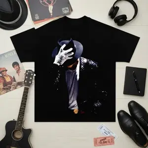 Michael Jackson V4 Shirt Vintage Graphic 90s Shirt Hip Hop Streetwear Unisex for Woman and Man Unisex Gift for Him Her 100% Cotton King of Pop Retro Short Sleeve Tee