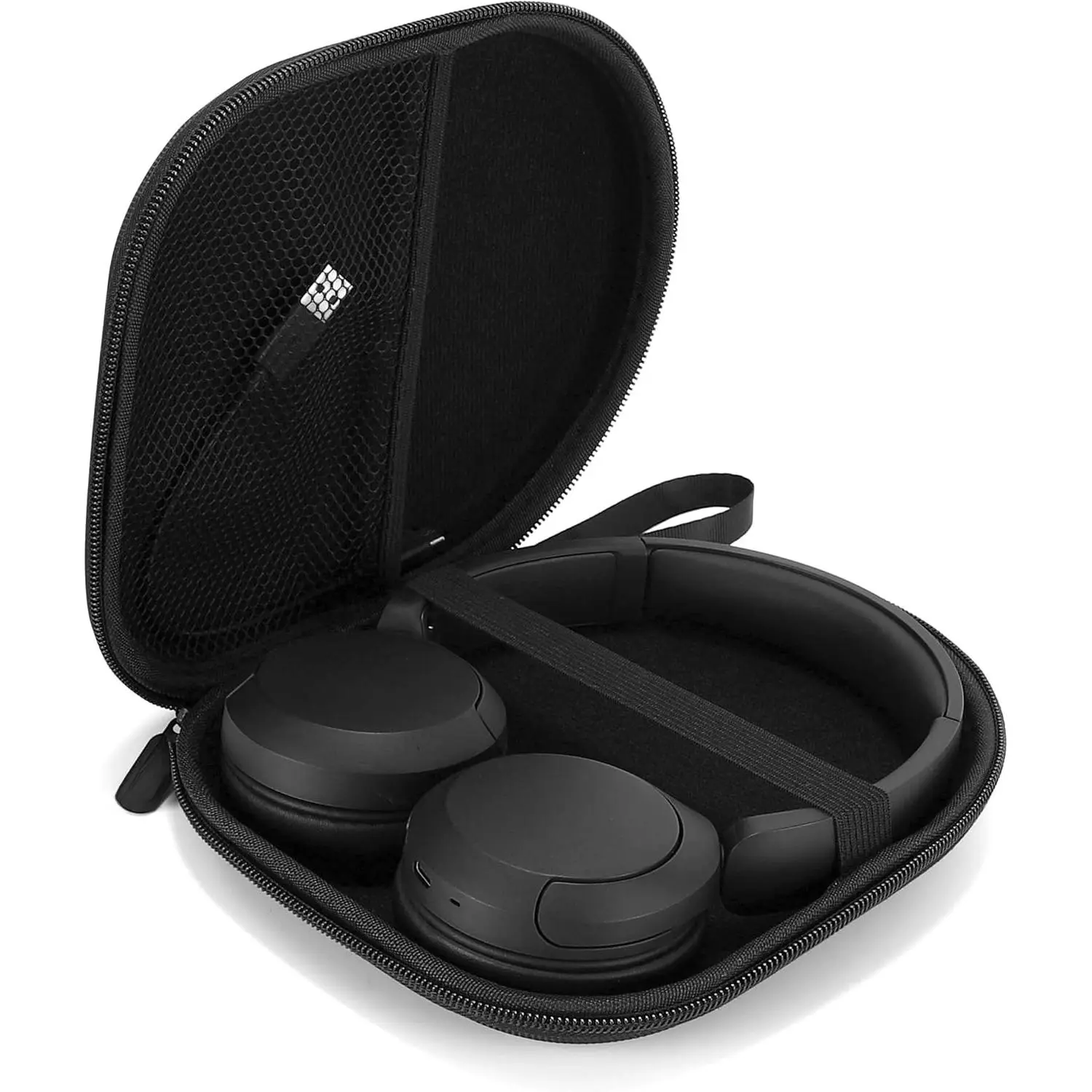 L-HPS022  Case Compatible with JBL Tune 510BT Bluetooth Headphones, with JBL Tune 520BT/670NC Live 460NC, with Sony WH-CH520/510, Portable Travel Carrying Headphone Case for On Ear Headphones (Black)