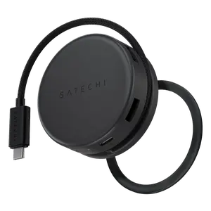 Satechi OntheGo 7-in-1 USB-C Hub - Magnetic Multiport Adapter, 4K HDMI 60Hz, 100W PD, Gigabit Ethernet, 2x USB-A, SD/MicroSD