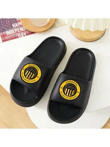 1pc Uruguay Penarol Club Printed Slippers | Large Size, EVA Material, Suitable for All Seasons, Perfect for Beach, Travel, Fitness, and Park Walks