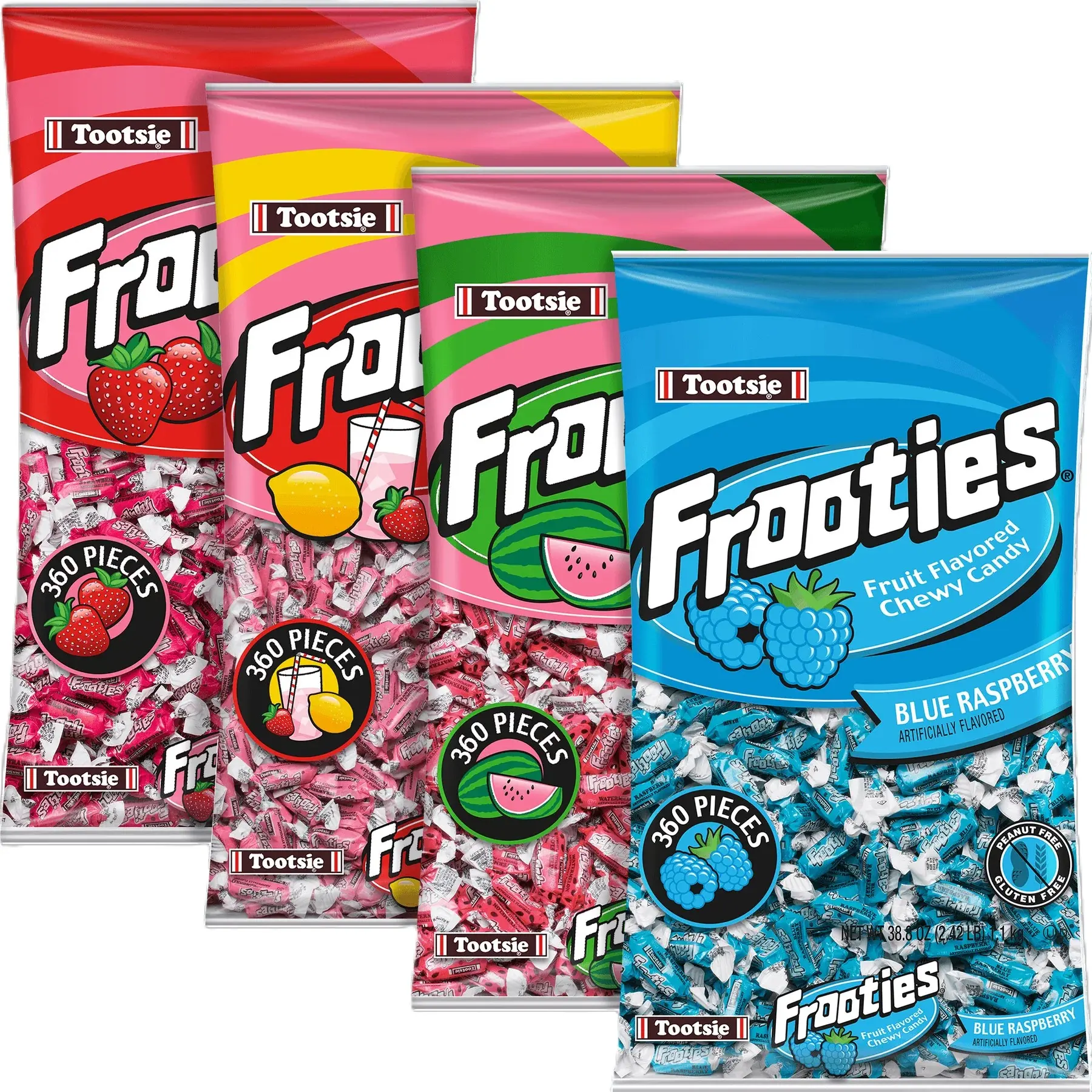 Tootsie Roll Blue Frooties - 2 Pound Bag of Individually Wrapped Chewy Candy - Blue Raspberry, 38.8 Ounce