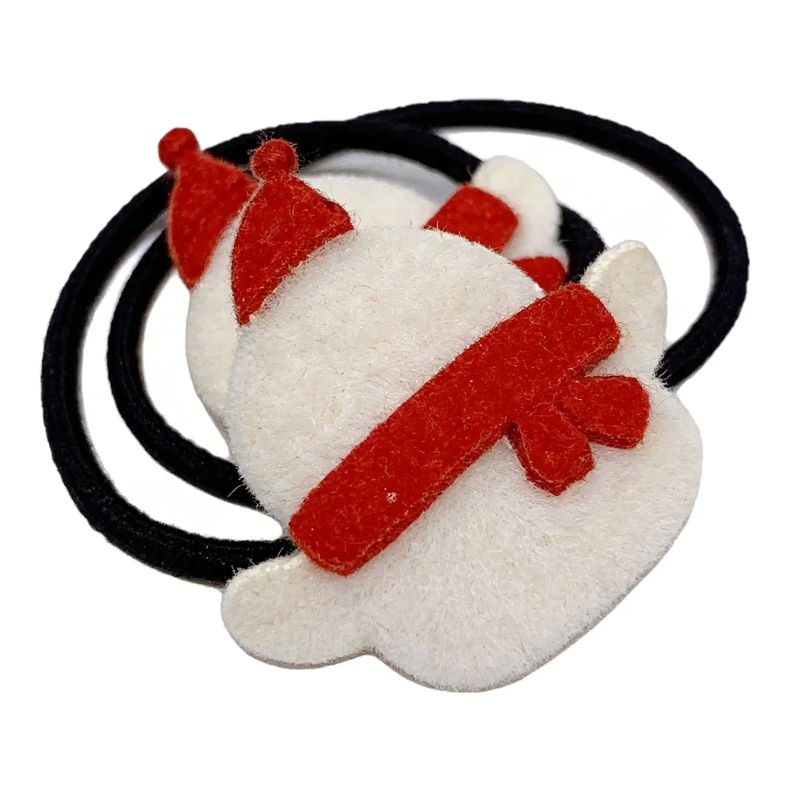 Snowman Hair Tie - White