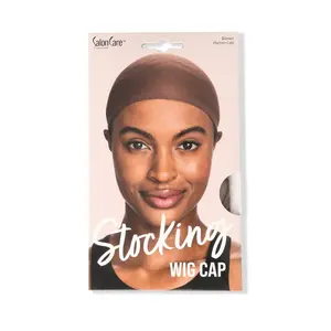 Salon Care Brown Stocking Wig Cap