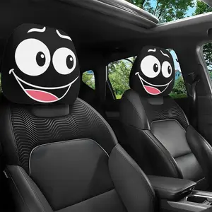 Angry Cartoon Eyes Car Headrest Covers, Easy Install, Long Drive Fatigue Relief, Universal Fit, All-Weather Use, Ideal Gift for Car Lovers, Car Interior Accessory