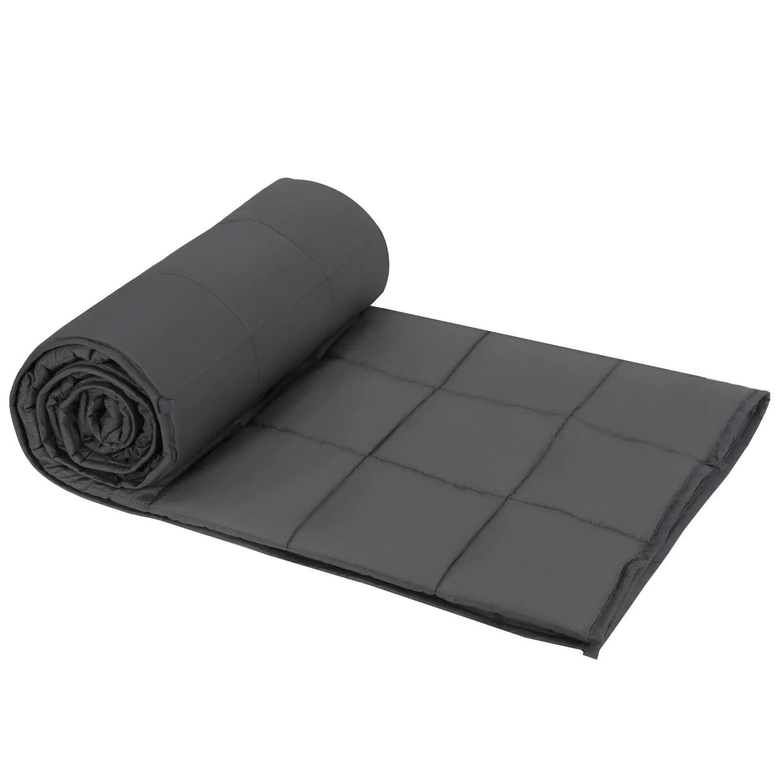 Solid Cotton Weighted Throw Blanket - 48x72in Gray, Skin Friendly, Breathable Cotton Fiber Sleep Aid Blanket, Skin Friendly Blanket