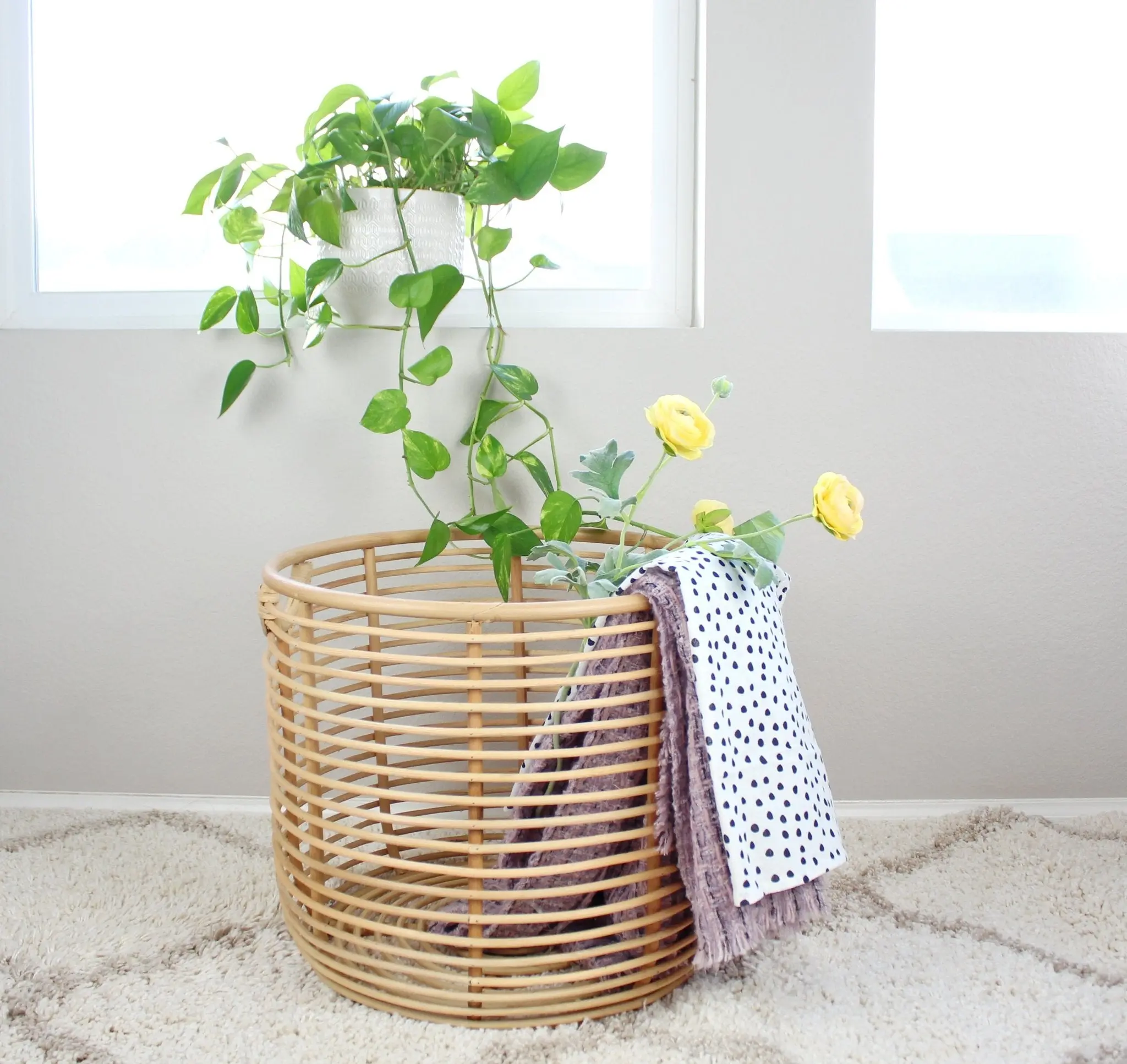 Handcrafted Large Rattan Basket