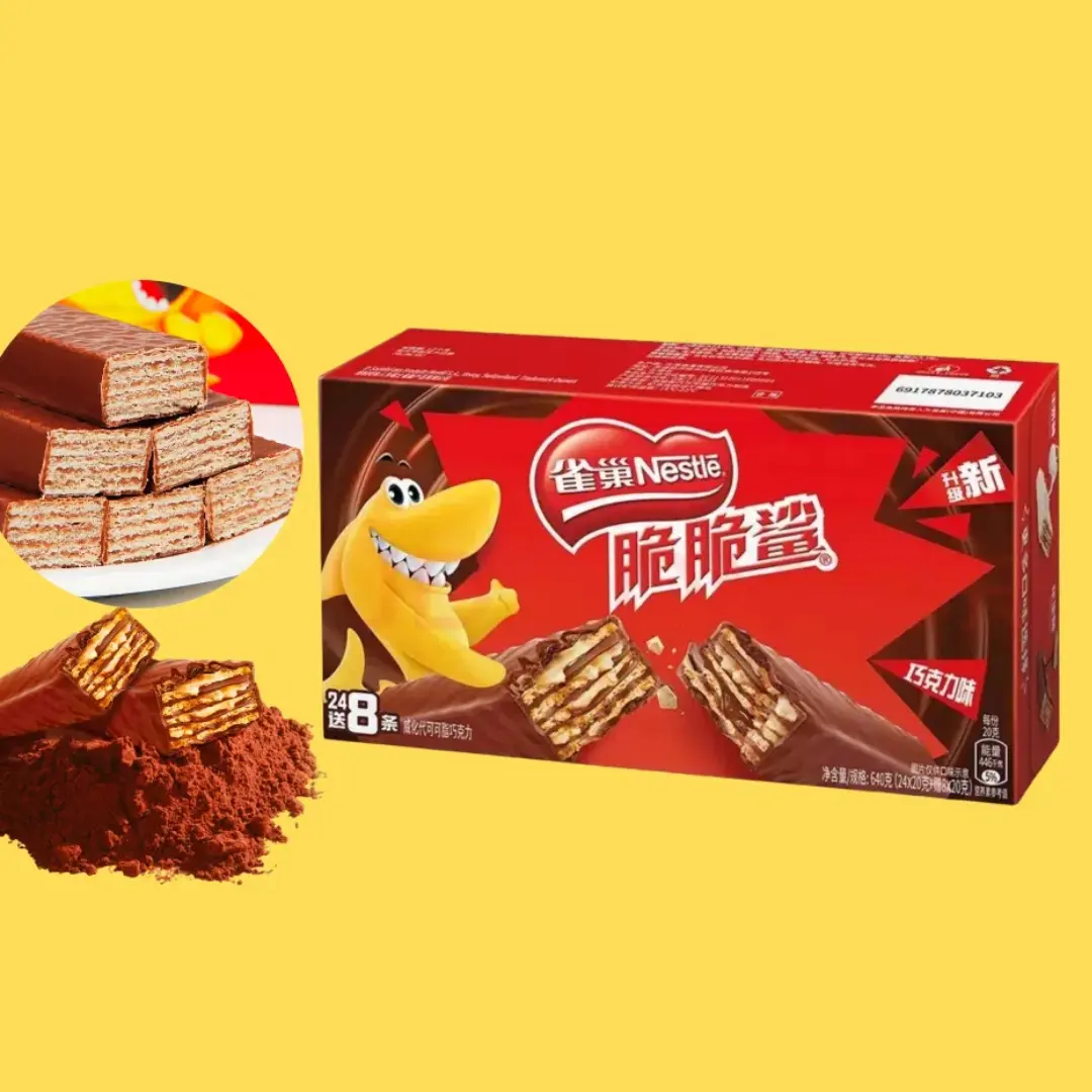 Nestle Crunch Shark Wafer Chocolate Bars – Crispy & Creamy, 32 Bars, 595g Snack Nestle Crunch Shark Wafer Chocolate Bars – Crispy & Creamy, 32 Bars, 595g Snack