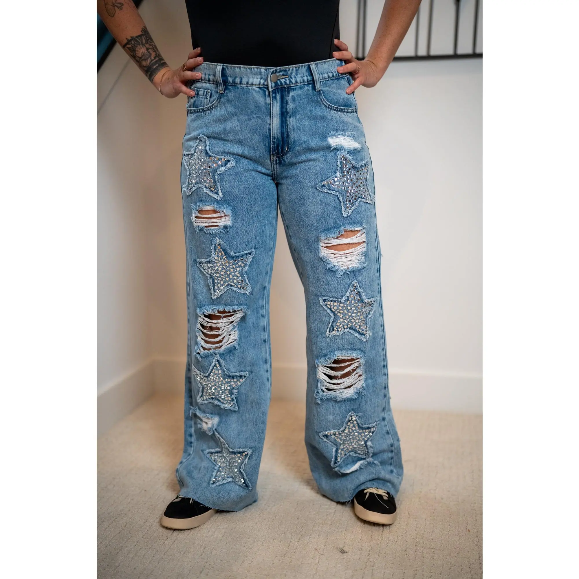 Oli Hali Washed Stone Star Denim Pants