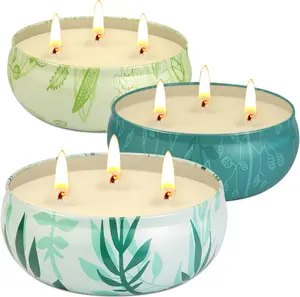 Citronella Candles Outdoor, Large Citronella Candle Outdoor for Patio, 3 Pack 12Oz Summer Candle Bulk for Home Garden Yard Camping Party Indoor outside Decorative, 210 Hours Long Burning, 3 Wick Not applicable.