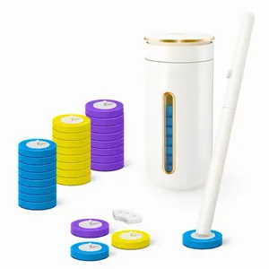 Wall Mount Disposable Toilet Brush & Plunger Set | Ergonomic No-Bend Handle, Drill-Free Adhesive Mount, Replaceable Brush Heads for Home & Commercial Bathrooms