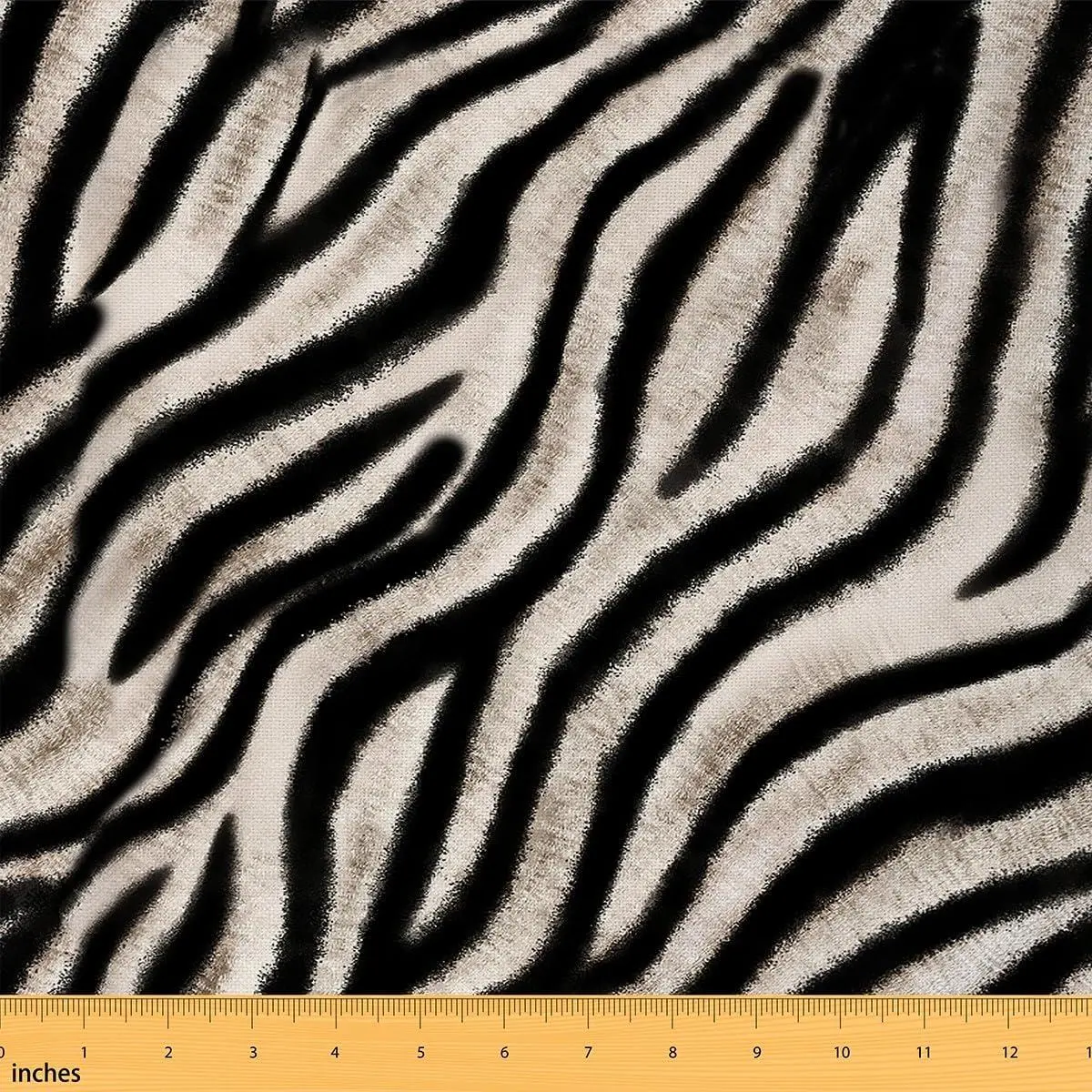 Zebra Skin Pattern Fabric Chairs African Wild Animal Soft Flannel Polyester No Stretch Fabric Arts DIY Black and White Stripes Decorative Craft DIY Projects(No Real Fur)