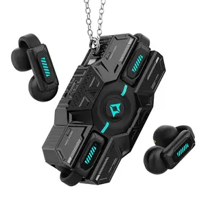 Bluetooth-compatible Wireless Earphones, 5.4 Low Latency Mech Style Gaming Headset, Breathing Light Atmosphere, High Aesthetic Digital Earbuds, Multifunctional Earbuds