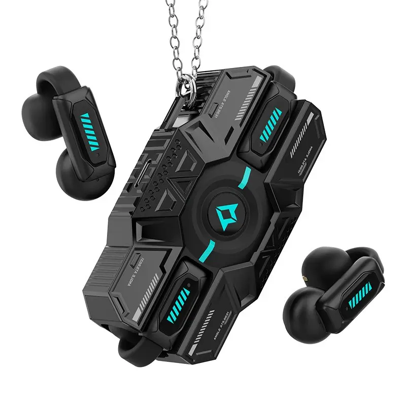New Unique Gaming Headphones, 5.4 Low Latency Mech Design, Breathing Light Atmosphere, High-Aesthetic Portable Earbuds, Digital Gadgets, Earbud Headset