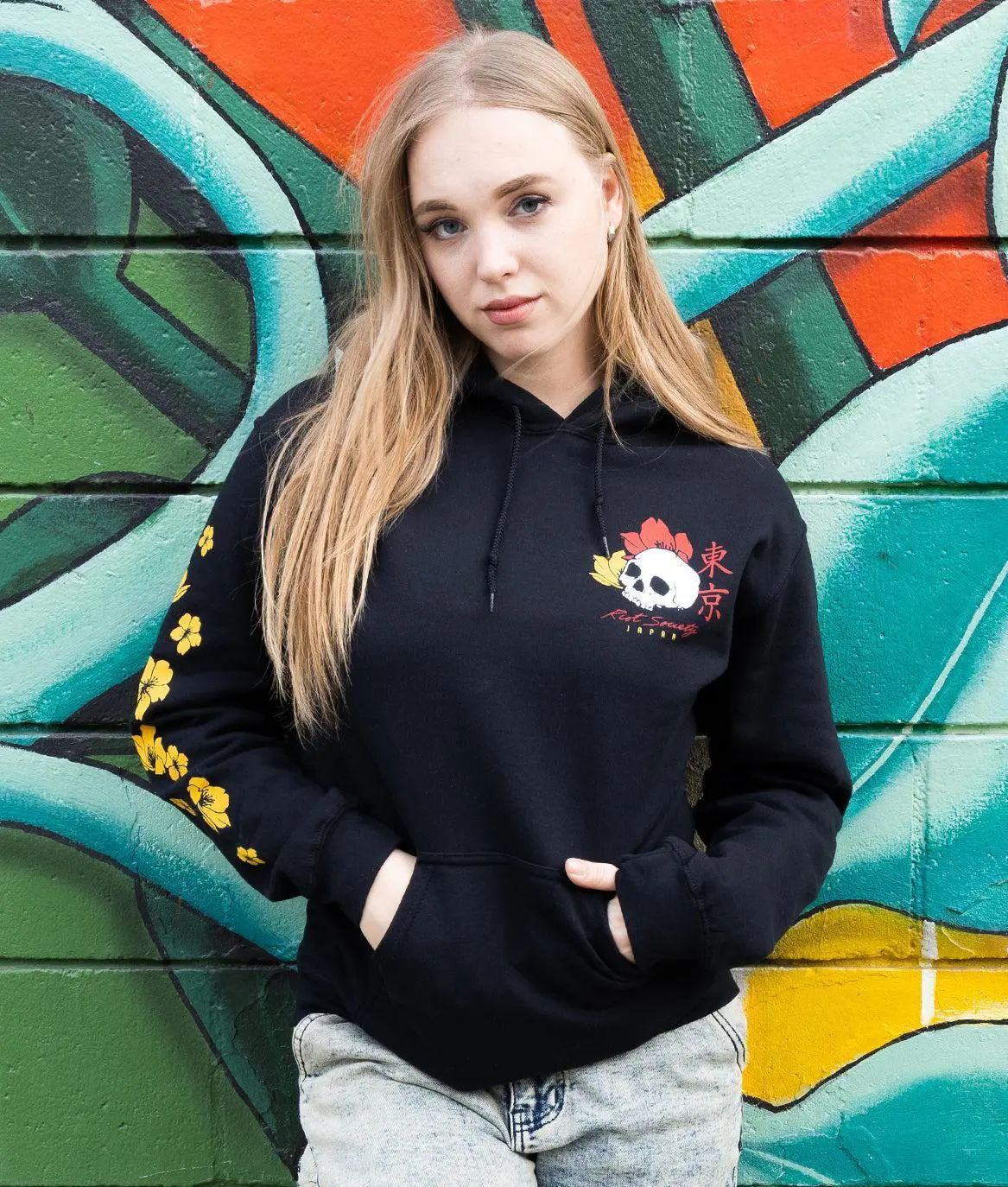 Geisha Shame Womens Hoodie - Black