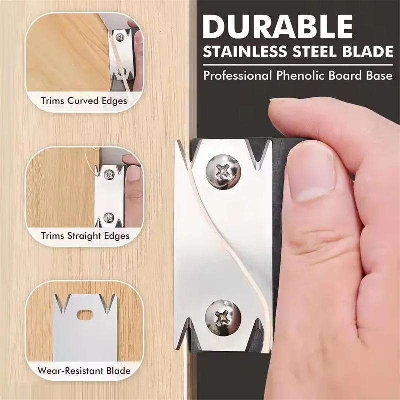 Woodworking Edge Trimmer & Chamfering Tool | Corner Planer for Wood Deburring & Fillet Scraping | Handheld Chamfer Knife for Laminate, Veneer, Edge Banding | Specialty Wood Carving Tool