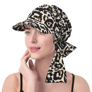 Women's Paisley Print UPF 50+ Solar Protection Hat - Breathable, Lightweight Brimmed Hijab Headscarf for Beach, Outdoor Travel, Solar Protection Hats