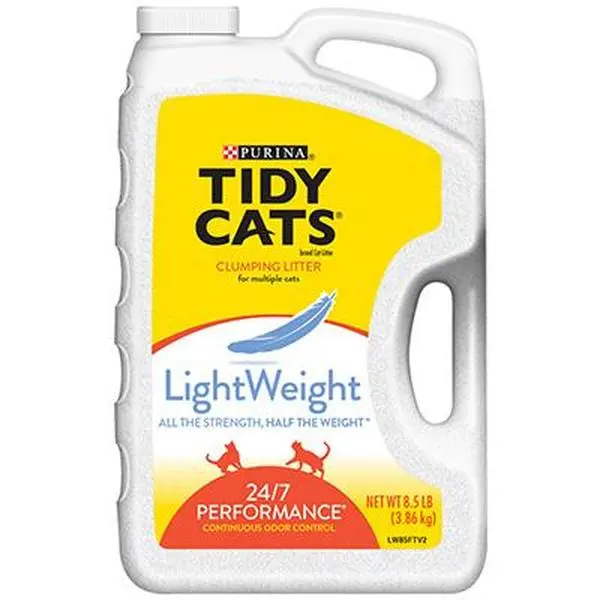 Tidy Cats 24-7 Lightweight Dust-Free Odor Neutralizing Cat Litter - 8.5 lbs Jug, Model 15366, Half the Weight, Continuous Odor Control, Fits Litter Boxes, 6.25 x 9 x 13.75 in Dimensions