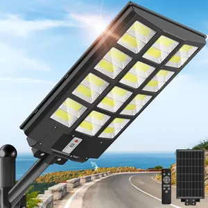 OKPRO Solar Lights Outdoor, big light,Motion Sensor Security Flood Light, IP66 Waterproof Dusk to Dawn Solar Street Light for Yard, Driveway, Parking Lot, Patio, Farm, Garden, Garage