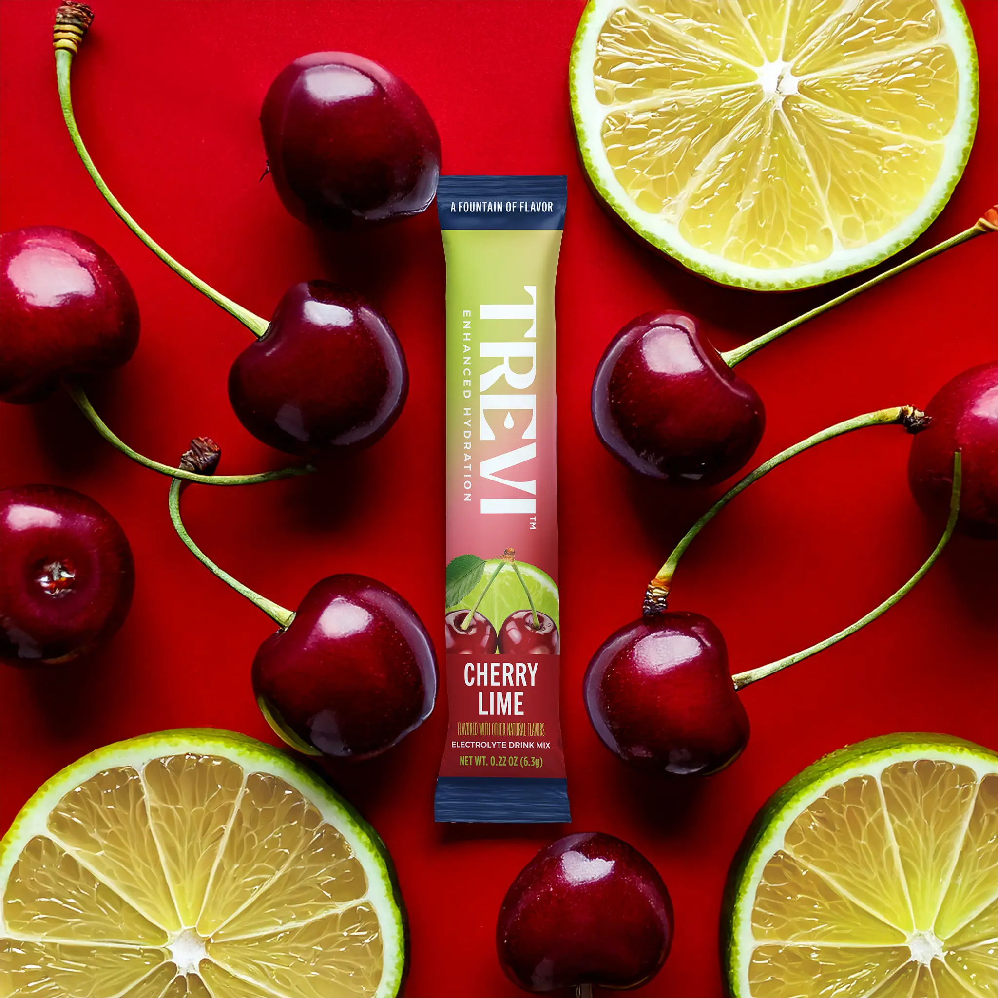 Trevi Sugar Free Cherry Lime Electrolyte Drink Mix – 28 or 8 Stick Packs | 0g Sugar, Non-GMO, 7 Vitamins & Minerals, Energy Hydration Drink Mix, 6 Electrolytes