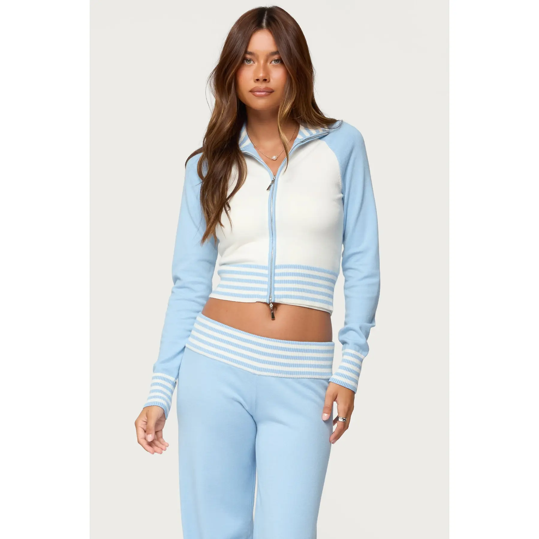 Clarisse Contrast Stripey Cardigan