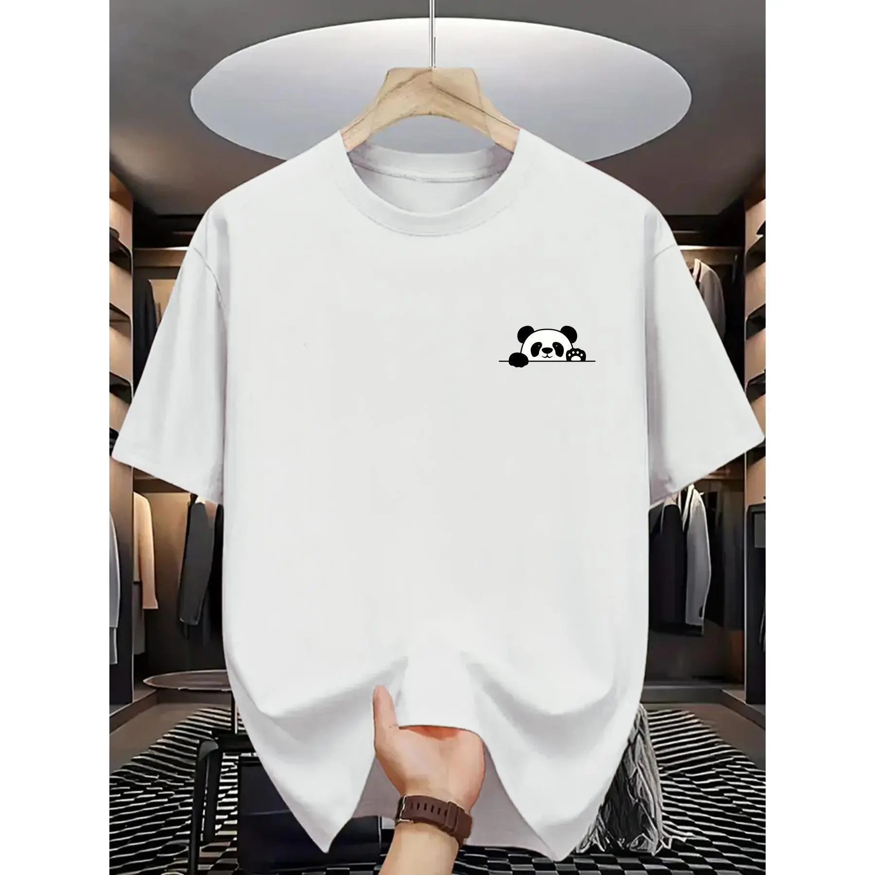Summer Men's Fashion Pattern Short Sleeve T-Shirt Letter Print