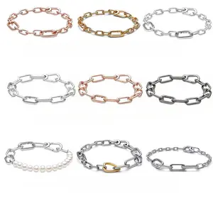 s925 sterling silver moment Small Link Chain bracelets hip hop jewelry gift men cuban trending jewellery