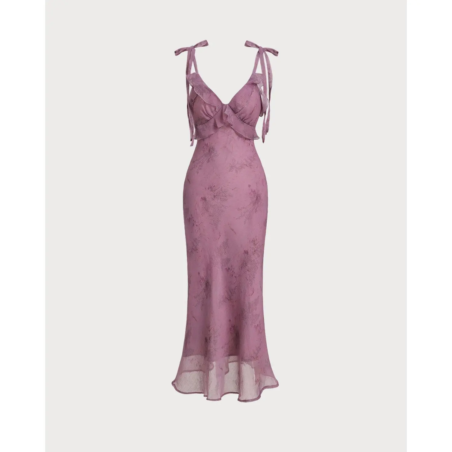 flossie pink maxi sleeveless dress Flossie | Cream AND PINK Floral Print Plunge-Neck Maxi Dress