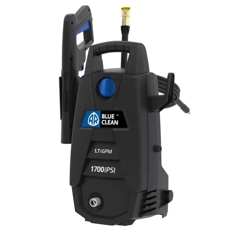 AR Blue Clean BC111HSB-X Tri-Axial Electric High Pressure Washer - 1700 PSI, 1.7 GPM, 12.5 A, 16.3 lbs, 20 ft Hose, CARB Compliant for Outdoor Cleaning (Tools & Hardware Power Wash Pressure Washers), 12.5 Amp