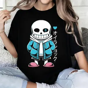 Sans Lazy Bones Unisex T-Shirt - Undertale - Deltarune - Papyrus - Video game t-shirt - Gamer tee - Undertale tee - Gaming