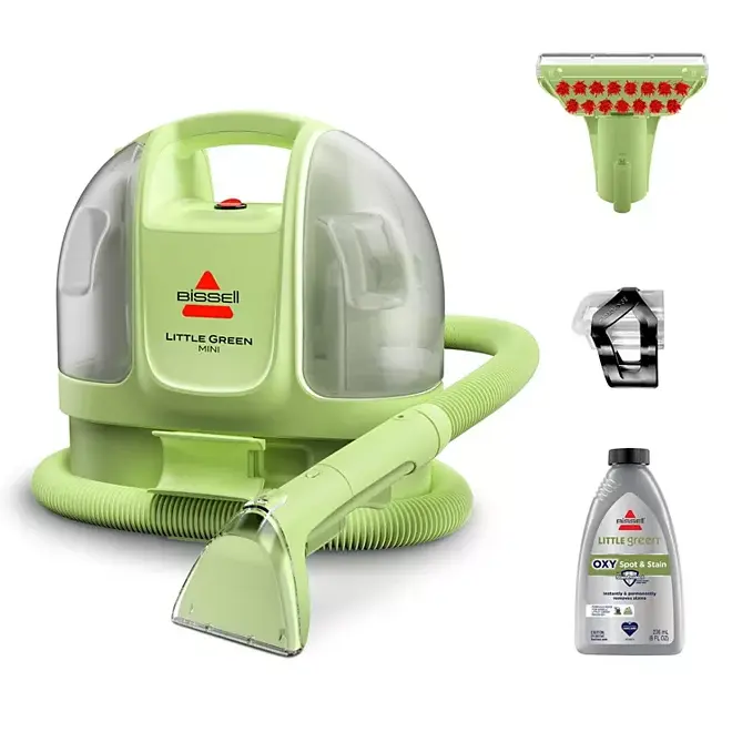 BISSELL Little Green Mini Portable Carpet Cleaner, Compact Spot & Stain Remover, Powerful Upholstery & Carpet Cleaning Machine for Pet Messes, Rugs, Stairs, Cars, Furniture & Hard-to-Reach Areas