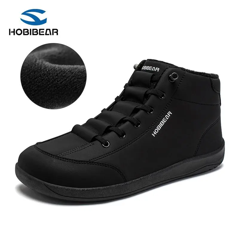 HOBIBEAR Women’s High-Top Closed Leather Barefoot Shoes - Wide Toe, Durable, Functional Slip-On Walking Shoes for Everyday Use, Back to School, Everyday Shoes HOBIBEAR Women’s High-Top Closed Leather Barefoot Shoes - Wide Toe, Durable, Functional Slip-On Walking Shoes for Everyday Use, Back to School, Everyday Shoes