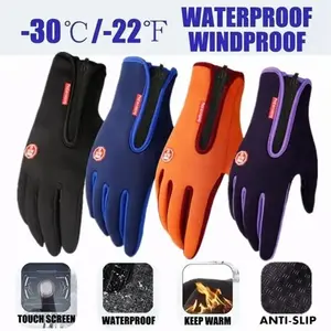 Outdoor Double Layer Touch Screen Non-slip Waterproof Windproof Sports Gloves heated gloves sport glove Unisex Touchscreen Winter Gloves