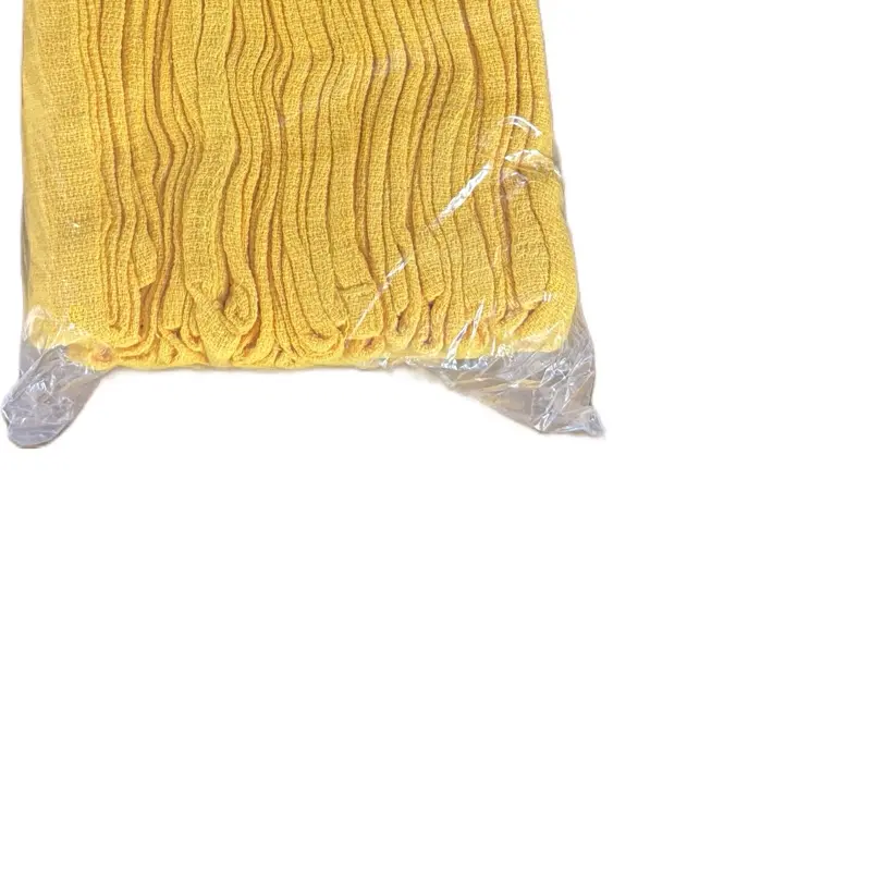 Yellow Huck Towels - 100% Cotton Cleaning Rags for Kitchen Use, Durable Huck Weave, Absorbent, Eco-Friendly, Machine-Washable, Reusable
