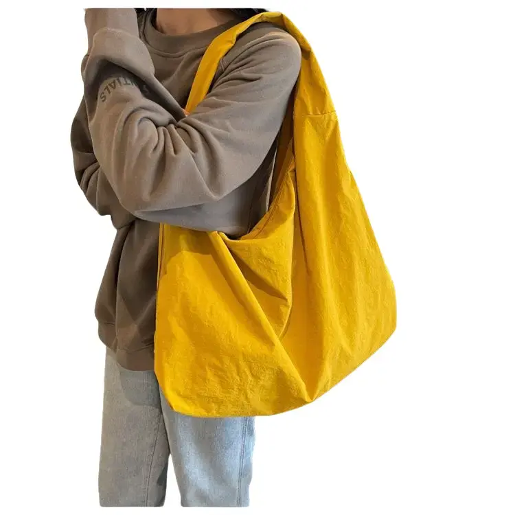 Soft Wrinkle Resistant Nylon Shoulder Tote Bag With Smooth Zipper Multi Pocket Design, Suitable For Daily Commute School Travel And Weekend Outings, Oversized Casual Crossbody Handbag, Spacious Lightweight Storage Bag For Daily Essentials