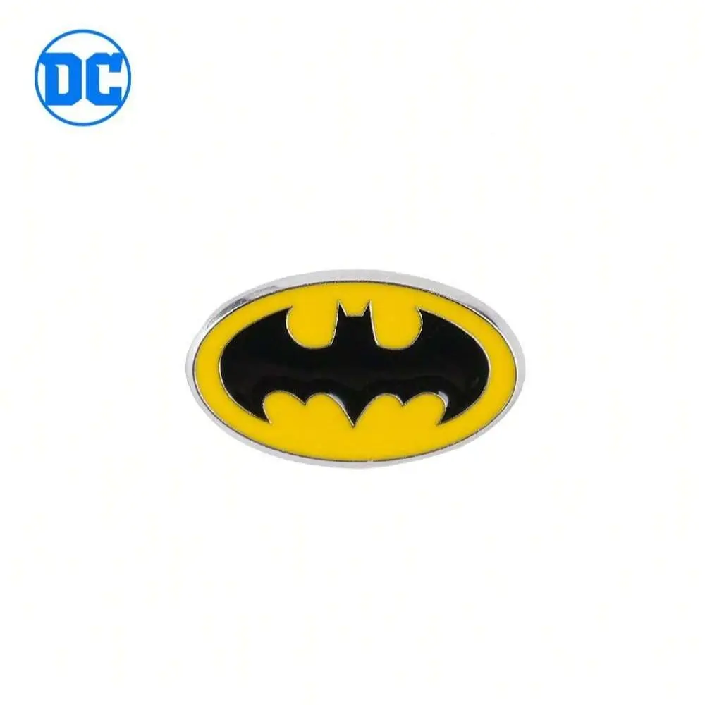 1PC Batman Pewter Enamel Pin DC Officially Licensed Superhero Logo Metal Badge Coats Bags Brooches Lapel Pins Halloween Newyear Christmas Gifts for Fans Durable Metal Pins