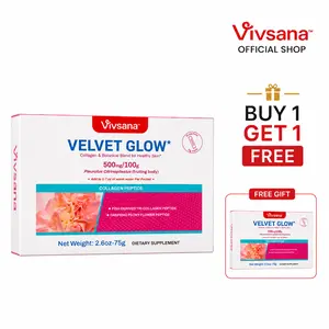BOGO！Vivsana Velvet Glow AKG - Collagen Renewal Drink  AKG Collagen Tripeptide for Youthful Skin Radiance & Firmness 28-Day Visible Improvements