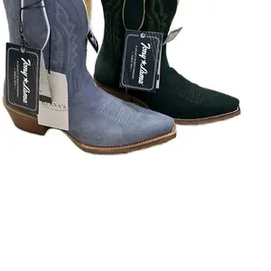 Lea 9” cornflower blue suede boots