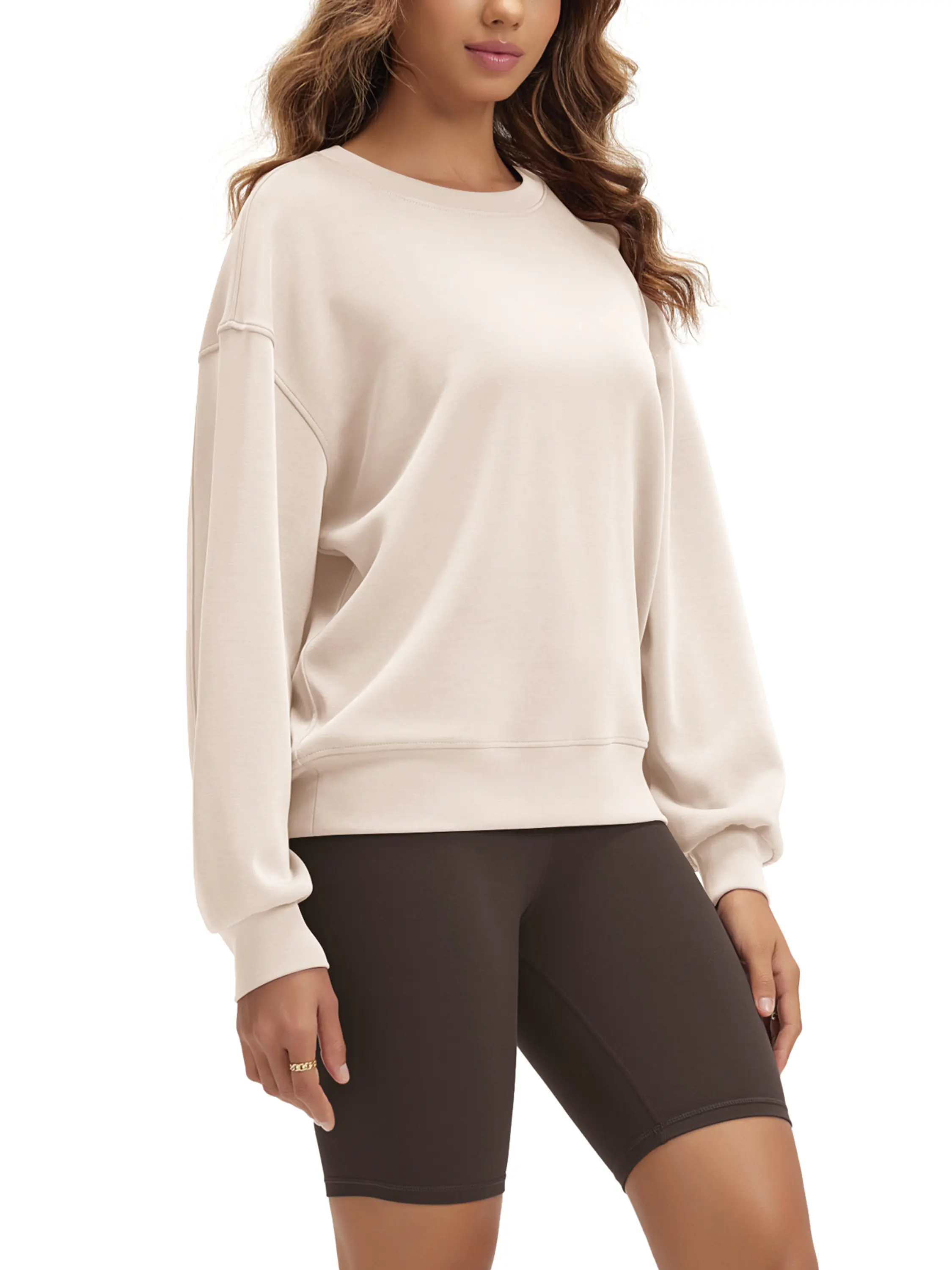 ODODOS Modal Soft Oversized Sweatshirts for Women Crew Neck Long Sleeve Relaxed Pullover Tops summerwins