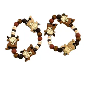 Highland Cow Bracelets cute charm bunny plushies