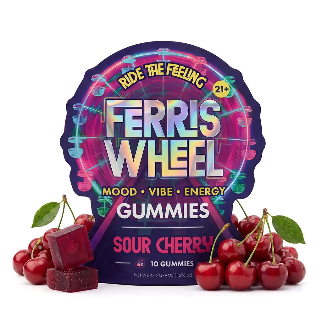 Daily Mood Gummies - Nootropic Kanna Blend - Sour Cherry - 10ct - Natural Edible Supplement