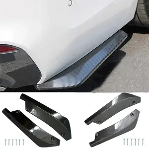 Car Front Rear Bumper Strip Lip Spoiler Diffuser Splitter Scratch Protector Carbon Fiber Winglets Side Skirt Extension Universal