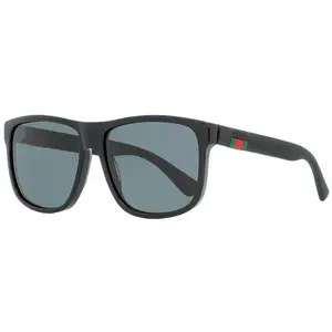 Gucci Square Sunglasses GG0010S 001 Black 58mm 0010